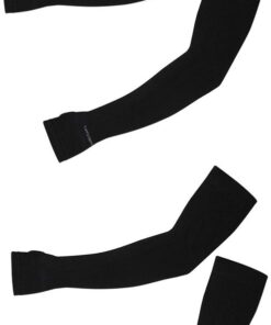 Arm Sleeve With Thumb Hole - 2-Piece - Black