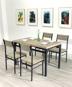 Aron 5 Piece Dinette Cream