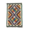 Artistic Green/Blue Hand Knotted Choubi Kilim - 90 x 60 cm