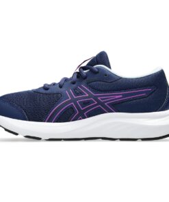 ASICS Kids Contend 9 Gs Road Running Shoe - Blue -1014A337-401 - UK 3
