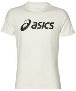 Asics Men's Big Logo Short Sleeve Training T-Shirt - BRILLIANT WHITE/PERFORMANCE BLACK - M