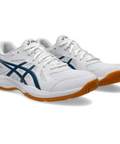 Asics Men's Upcourt 6 Indoor Sport Shoes - White/Vintage Indigo - UK 7