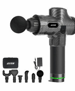 ASTER Deep Tissue Muscle Massager Gun - 30 Speed Levels with 6 Heads