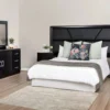 Astrid Headboard & Pedestal, Black