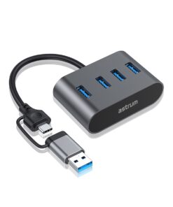 Astrum 2 in 1 4 Port USB 3.0 Multi-Port Hub - UH350