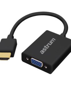 Astrum DA450 HDMI to VGA Adapter with Audio, Full HD 1080P, 3.5mm Micro USB