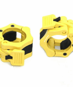 Athletikz Quick Release Barbell Clips-Clamps - 25mm - Pack of 2 - Yellow