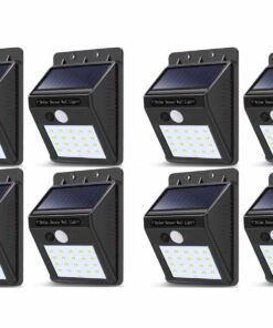 Atttw-8 Piece LED Solar Wall Light