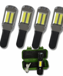 Autogear Dual 3W Cob Work Light 2200mah with Torch - 4 Pack Combo