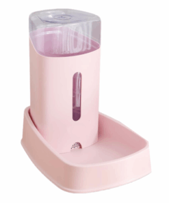 Automatic Feeder and Waterer Self Feeding Pet Bowl - Pink