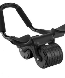Automatic Rebound Two-Wheel Four-Elbow Support Ab Training Roller ZR-818 - Black
