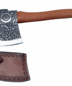 Axe Forged Hatchet Survival Axe Wood Splitting Axe with Leather Sheath