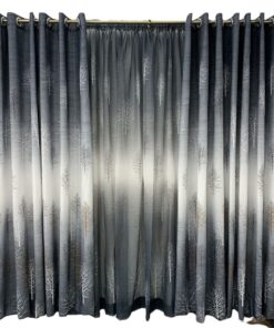 Azaz - Readymade Curtain Grey-White Winter Theme