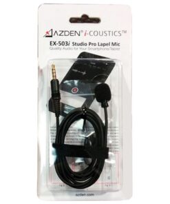 Azden EX-503i Studio Pro Lapel Microphone for Smartphones & Tablets - Black