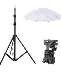 B-type Camera Flash Umbrella Kit-White
