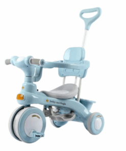 Baby Carriage Stroller Tricycle With Lights - Music and Safety Frame - Pink