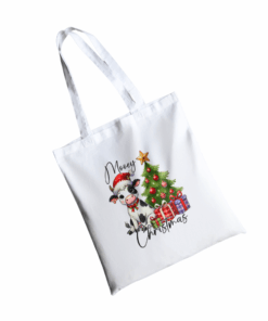 Baby Cow Merry Christmas Shopping Bag