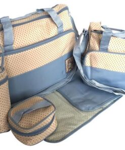 Baby Kingdom 5 Piece Diaper Bag Set - Light Blue