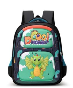 Backpack Cartoon Kids Backpack Primary School Bag Kindergarten School Bag - BlackGreen