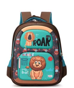 Backpack Cartoon Kids Backpack Primary School Bag Kindergarten School Bag - BrownBlue