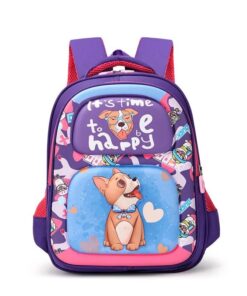 Backpack Cartoon Kids Backpack Primary School Bag Kindergarten School Bag - Purple