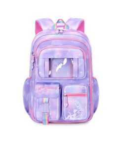 Backpack New Fashion Girls Teenagers Student School Backpack Bag Rainbow - Lavender