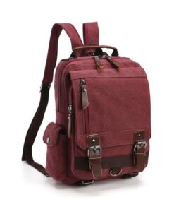 Backpack Purse Canvas Sling Bag Mini Backpack For Women Girls - Red