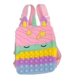 Backpack Unicorn Popit Fidget Toy - Pink