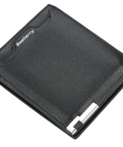 Baellerry Men's Troy PU Bi Fold Wallet Black