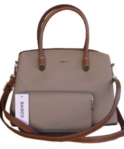 Bagco 2-Piece Women's Bag Set - Beige Handbag & Matching Wallet - Elegant