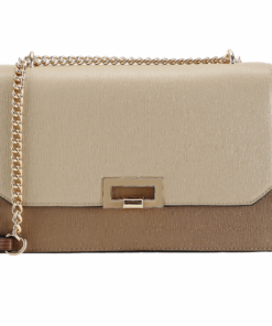 BAGCO Two-Tone Beige Handbag