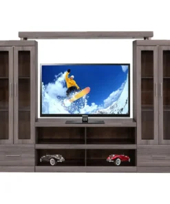 Bailey 4 Piece Wall Unit, Charcoal & Grey