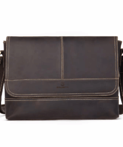 Balvaro Classic 13' Leather Laptop Sling Bag