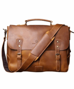 Balvaro Vintage Classic Leather Laptop Bag