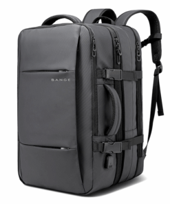 Bange Extra Large Durable Expandable Travel Business Anti-Theft Backpack - Grey