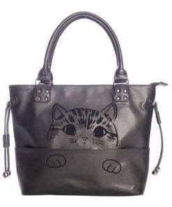 Banned Alternative - Delicatty Tote Bag with Embossed Cat