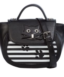 Banned Alternative - Jasper Shoulder Bag with Cat Embroidery