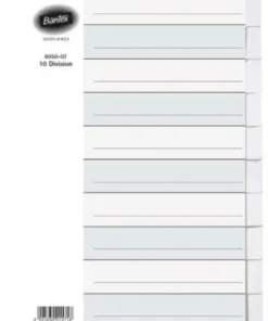 Bantex A4 Board 10 Dividers White