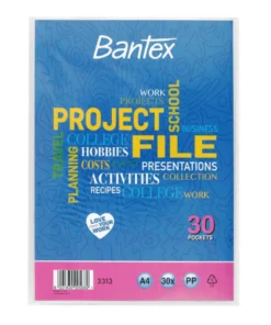 Bantex A4 Project File 30 Pocket Clear
