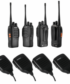 Baofeng Walkie Talkie Pack Of 4 + Shoulder Mic x 4