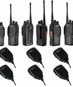 Baofeng Walkie Talkie Pack Of 6 + Shoulder Mic x 6