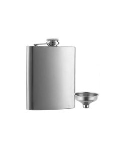 Bar Butler - 250ml Stainless Steel Hip Flask With Funnel (Pack Of 6)