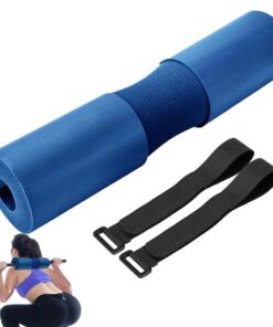 Barbell Pad High Density Thickened Foam with 2 Straps for Squats and Hip - Blue
