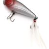 Bass Hunter Splash Pop Fishing Lure - Silver Black Red