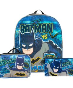 Batman Backpack, Pencil Case and Lunch Bag Set