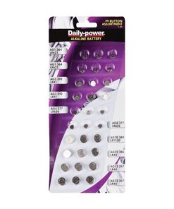Batteries - Alkaline Button - Assorted - 1.5V - 30 Pack