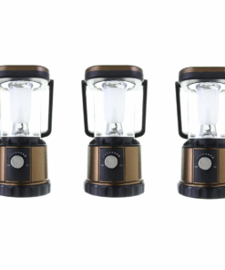 Battery Operated Mini LED Camping & Emergency Lantern - 3 Pack - Gold