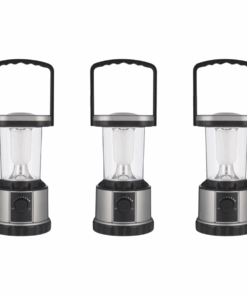 Battery Operated Mini LED Camping & Emergency Lantern - 3 Pack - Silver