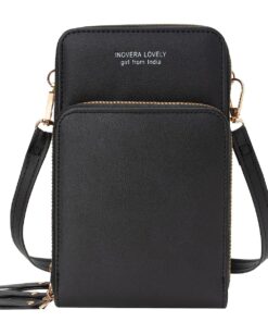 BC Fashion Crossbody Bag - for Phone and Credit Cards - H008 - Black