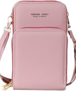 BC Fashion Crossbody Bag - for Phone and Credit Cards - H008 - Pink